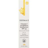 DERMA E Weightless Moisturizer, Vitamin C, SPF 45️
