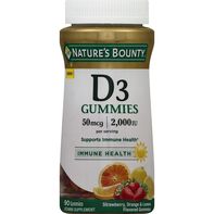 Nature's Bounty Vitamin D3, 2,000 IU, Gummies, Str...
️
