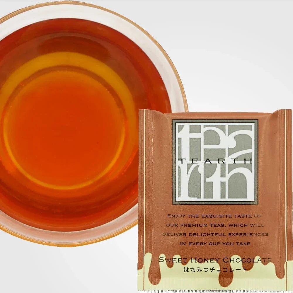 Tearth Honey Black Tea Set Of 4, 7 Individually Wrapped Tea Bags_