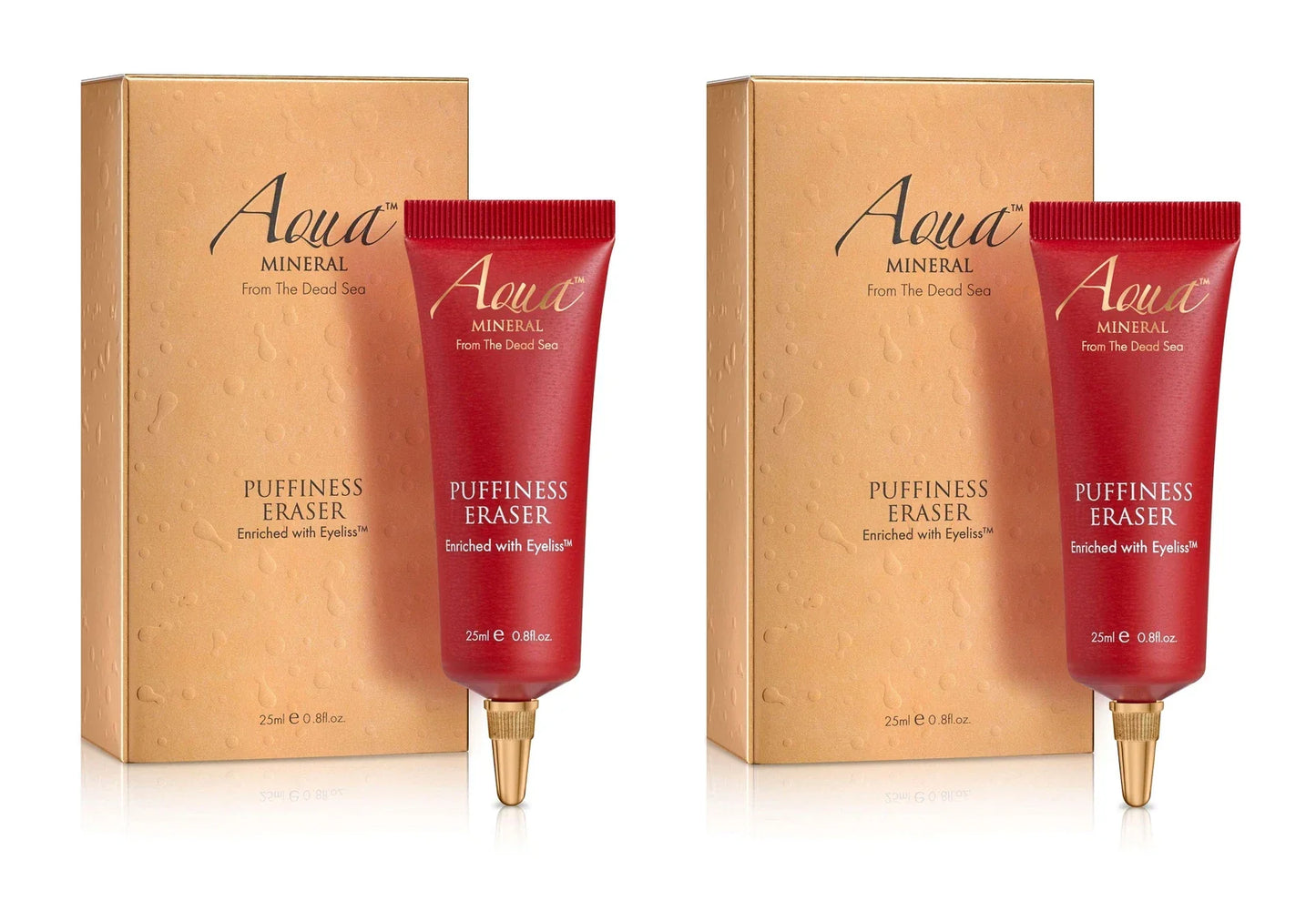 Aqua Mineral Puffiness Eraser Under Eye Bags Remove Puffy 2- Boxes 50ml