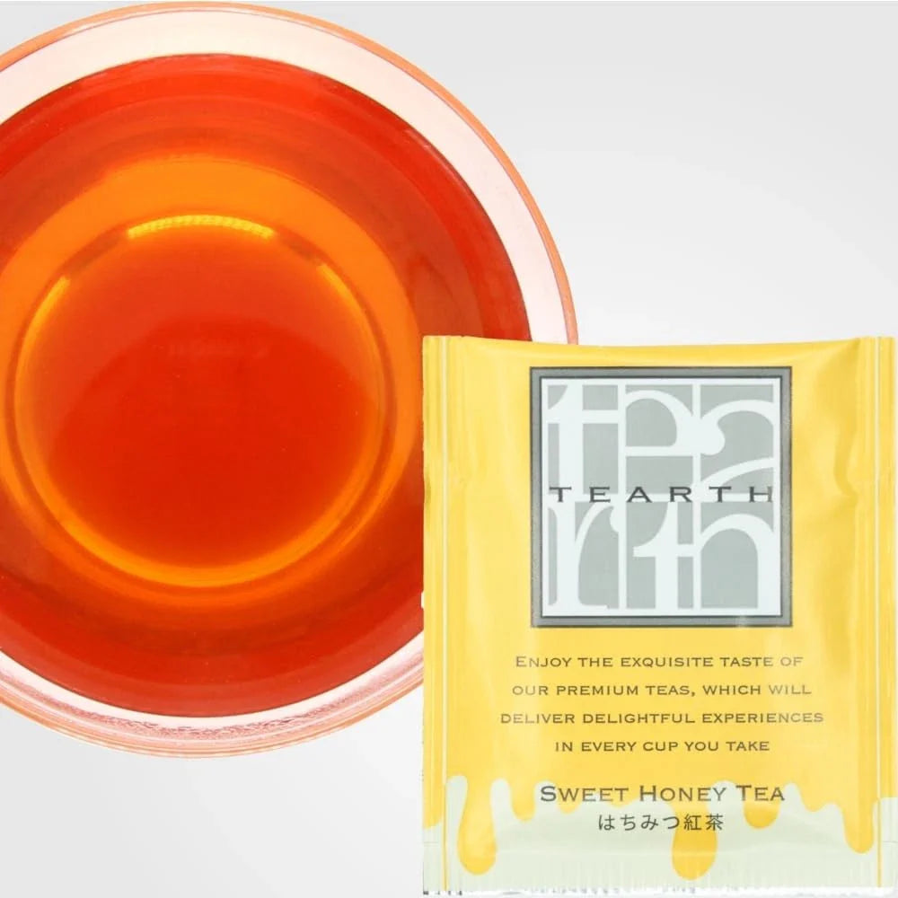Tearth Honey Black Tea Set Of 4, 7 Individually Wrapped Tea Bags_